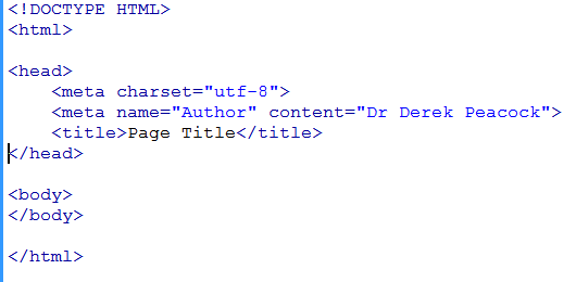 Empty HTML5 Page
