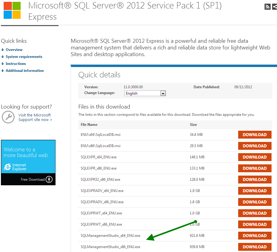 SQL Server Express Install